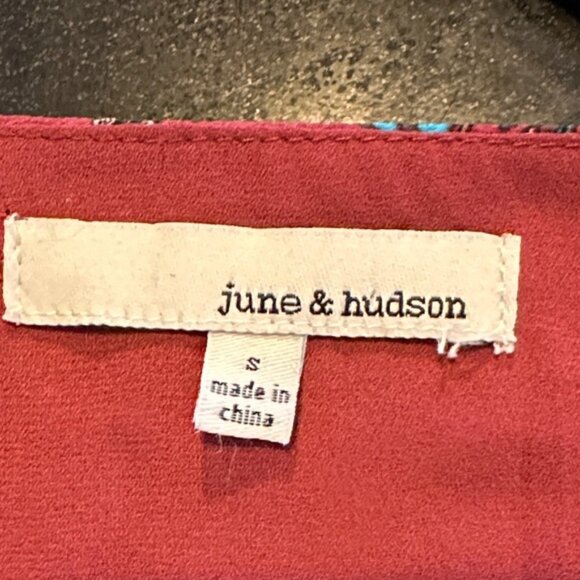 June & Hudson Dark Floral Empire Waist Long Sleeve Maxi Dress - Picture 2 of 14